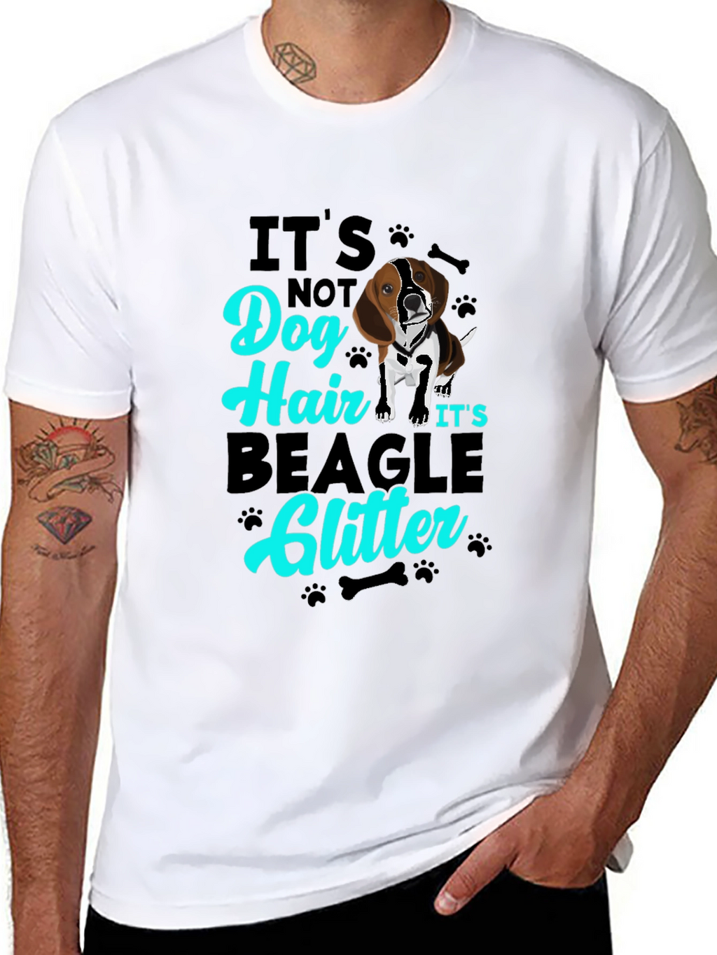 Beagle Glitter T-Shirt - Dog Lover Tee