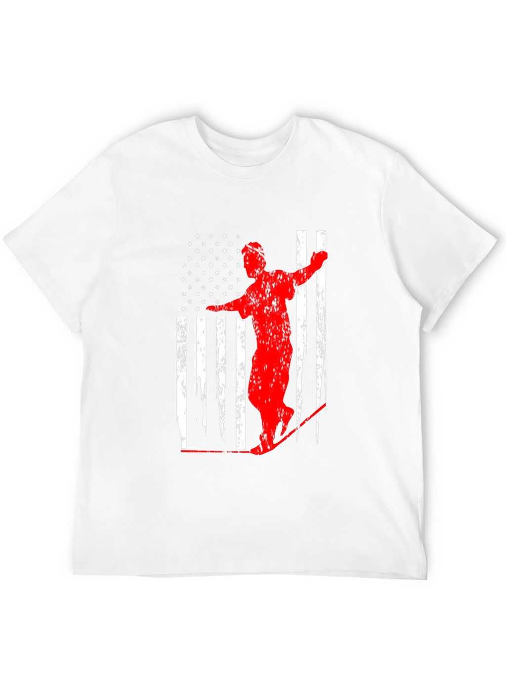 American Flag Ski T-Shirt