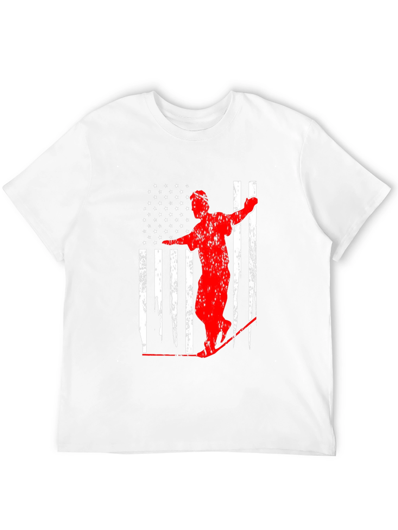 American Flag Ski T-Shirt