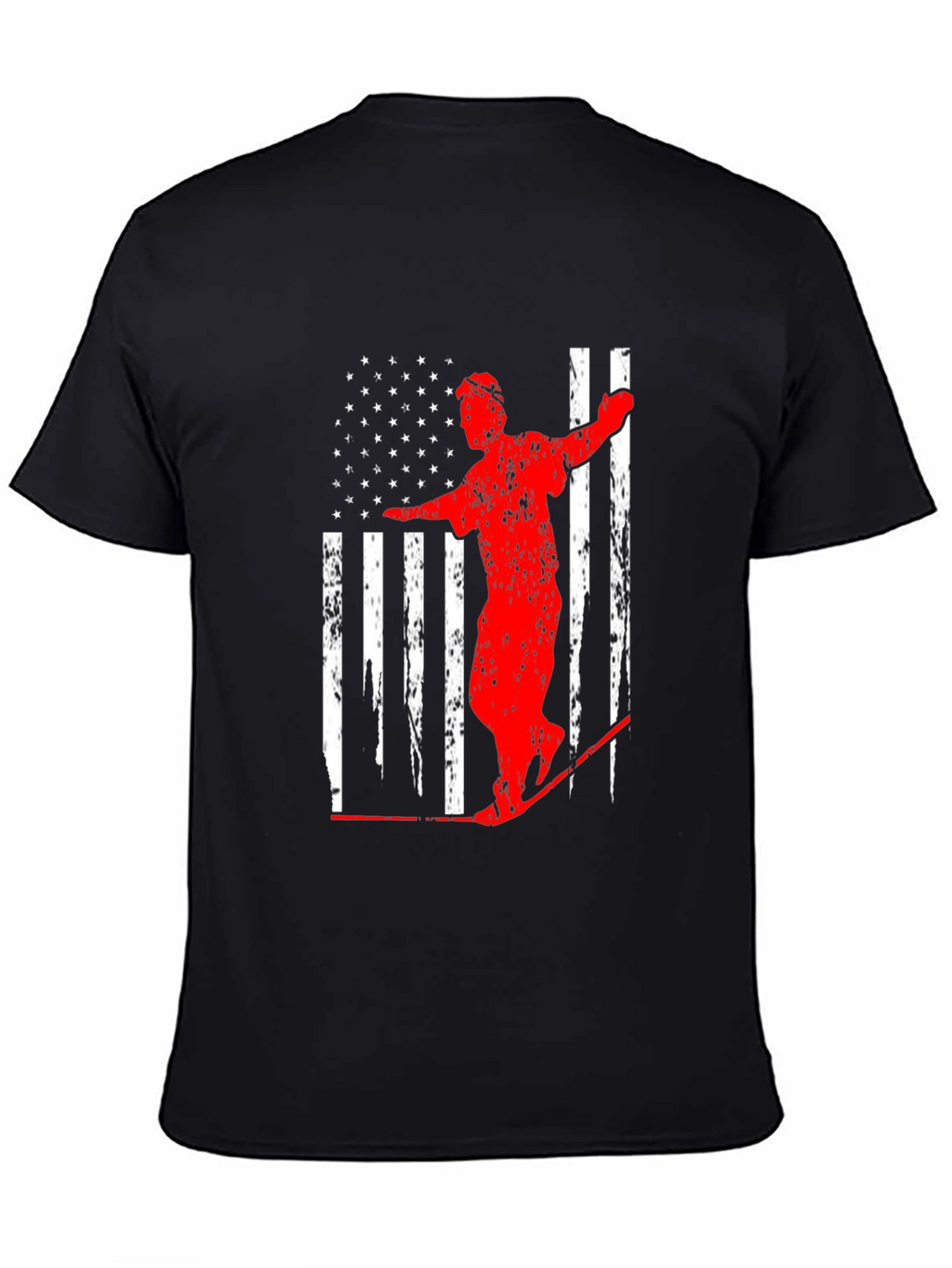 American Flag Ski T-Shirt