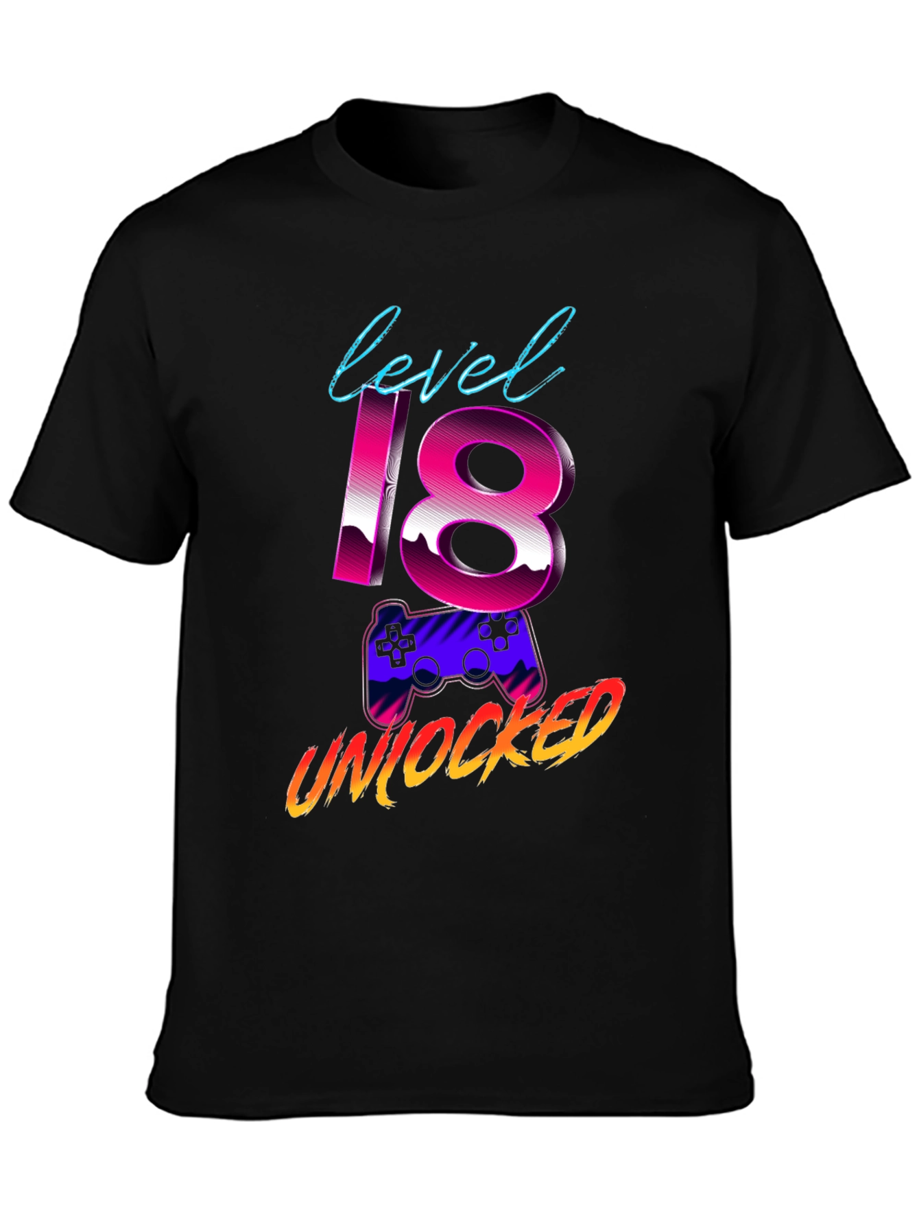 Level 18 Unlocked Gaming Birthday T-Shirt
