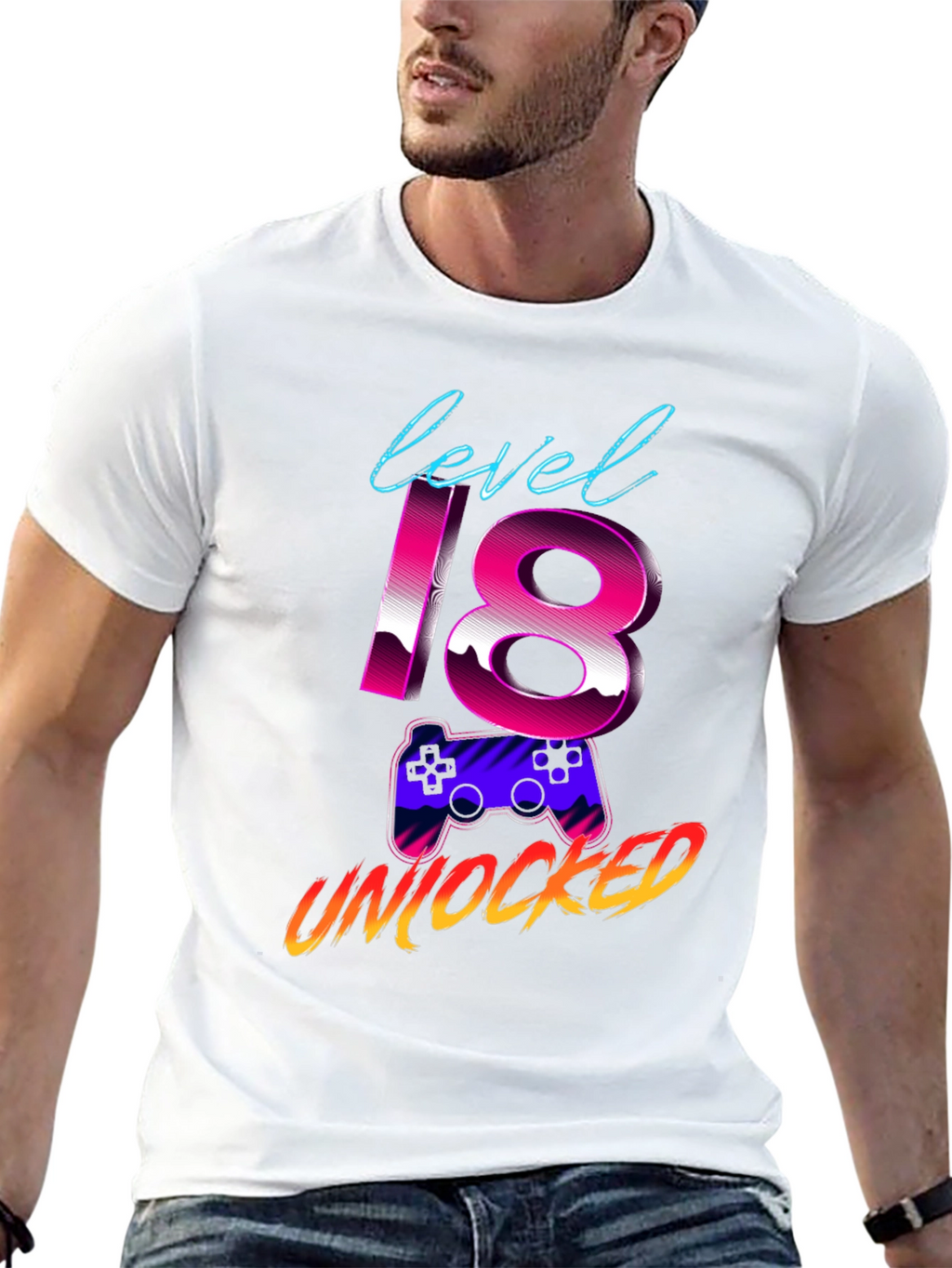 Level 18 Unlocked Gaming Birthday T-Shirt