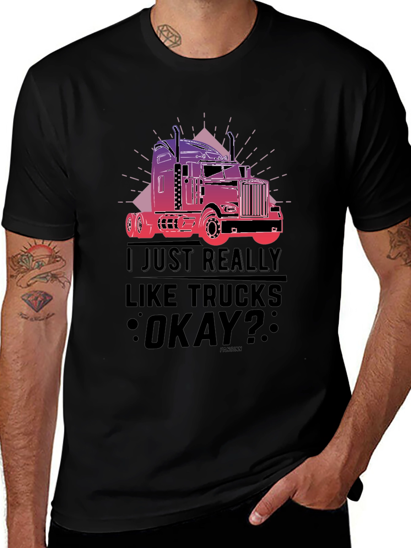 Truck Lover T-Shirt - I Just Really Like Trucks