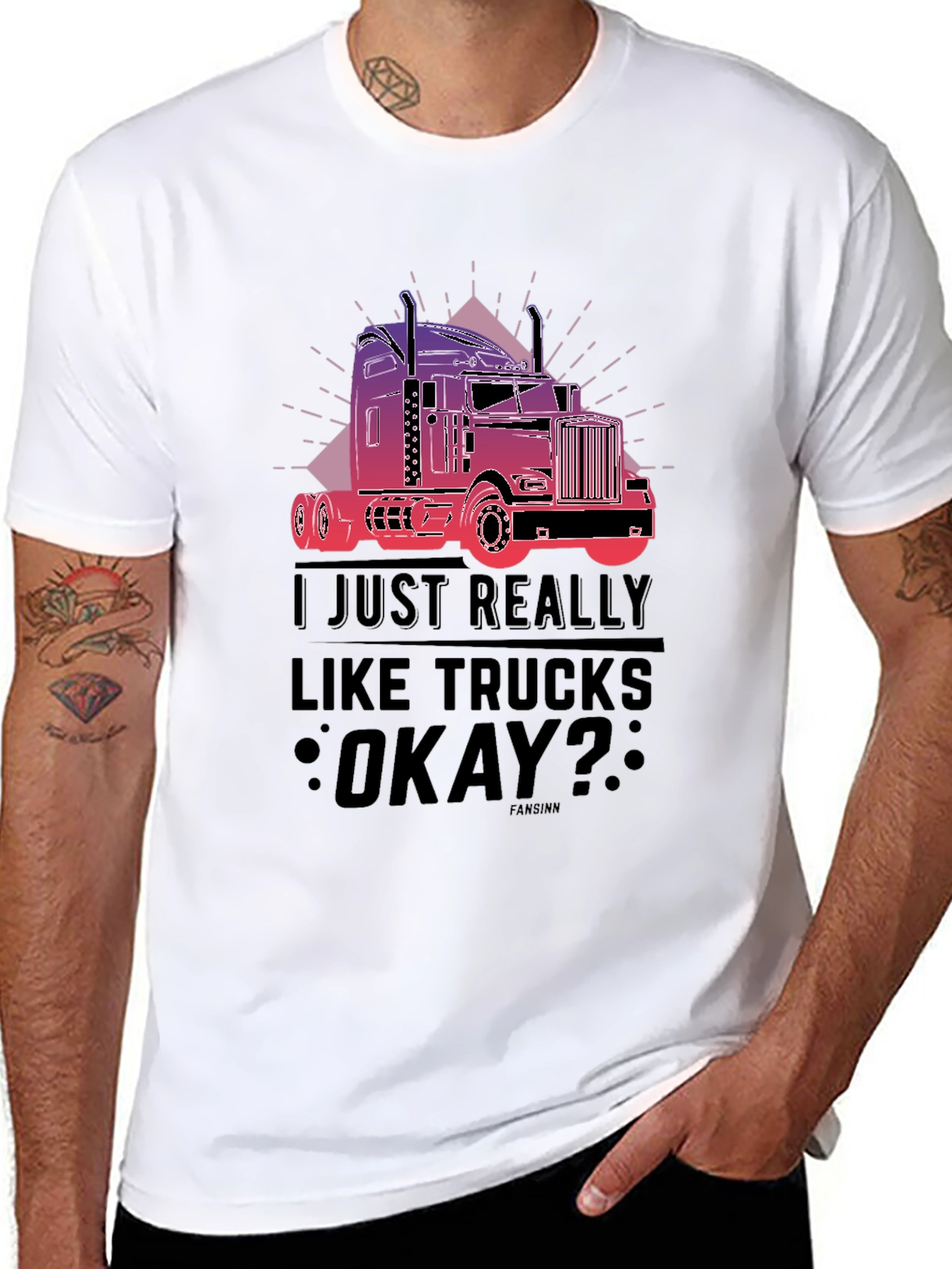 Truck Lover T-Shirt - I Just Really Like Trucks