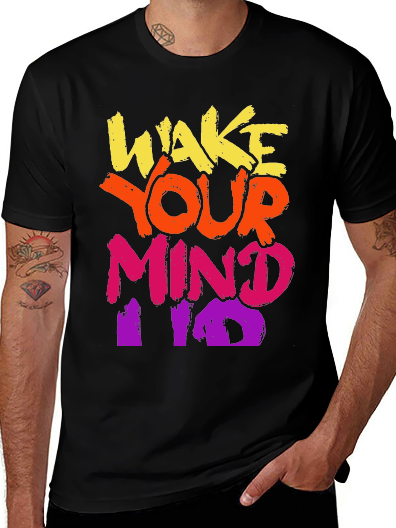 Wake Your Mind T-Shirt - Bold Graphic Tee