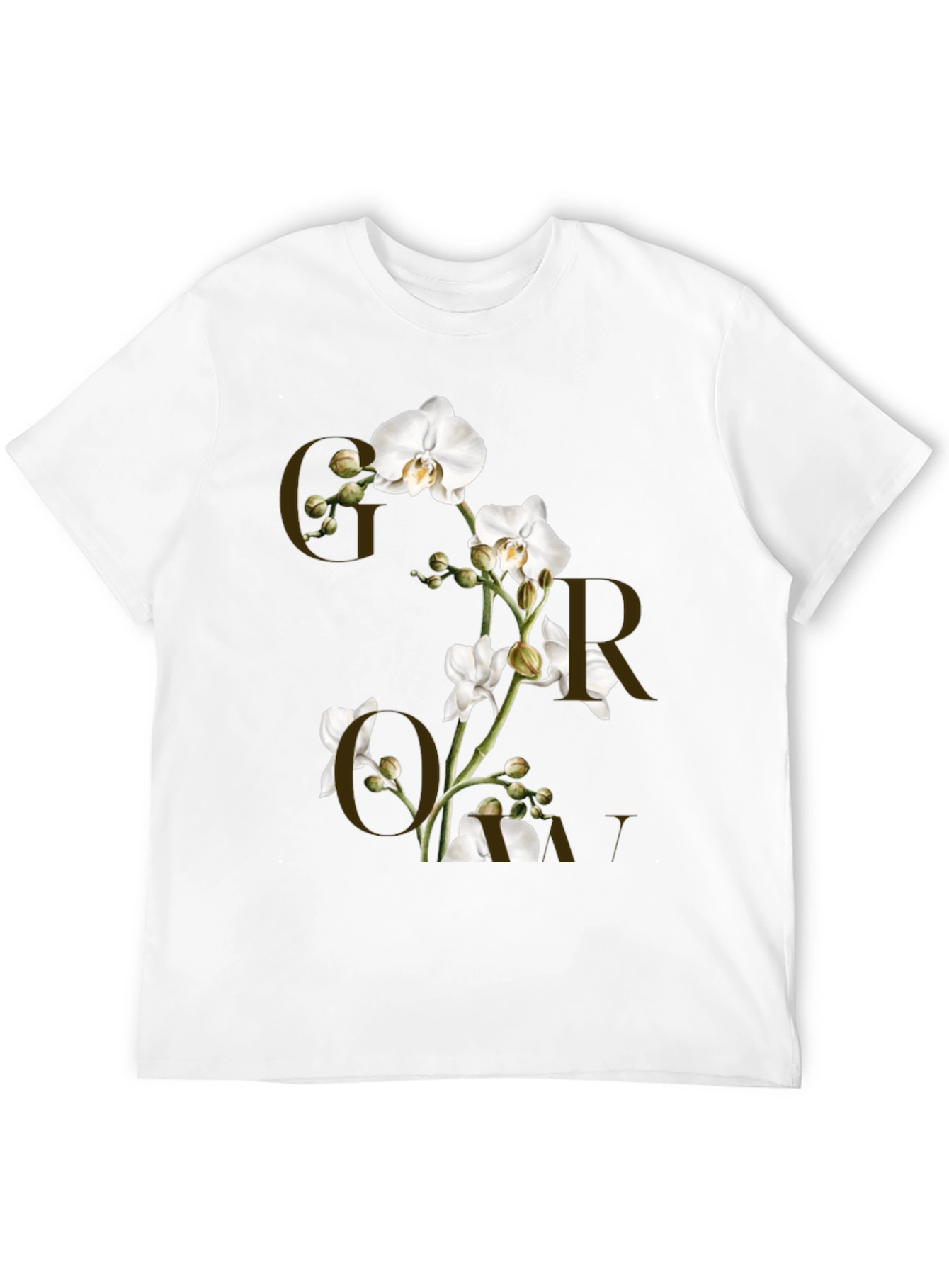 Floral Graphic Print Black T-Shirt