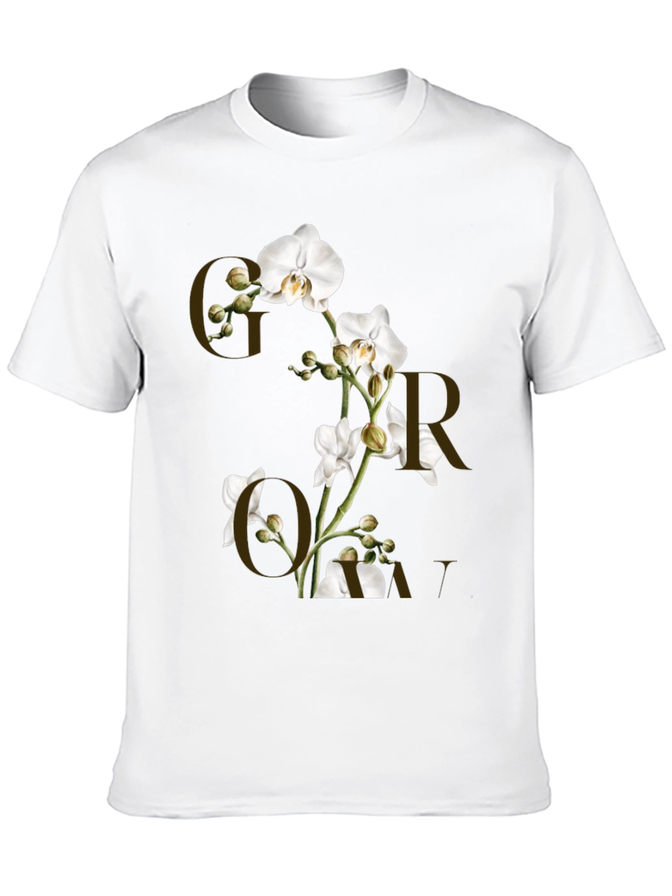 Floral Graphic Print Black T-Shirt