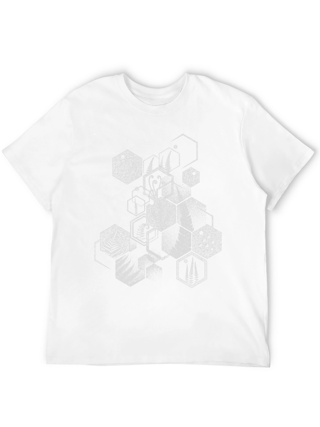 Geometric Fern Black T-Shirt