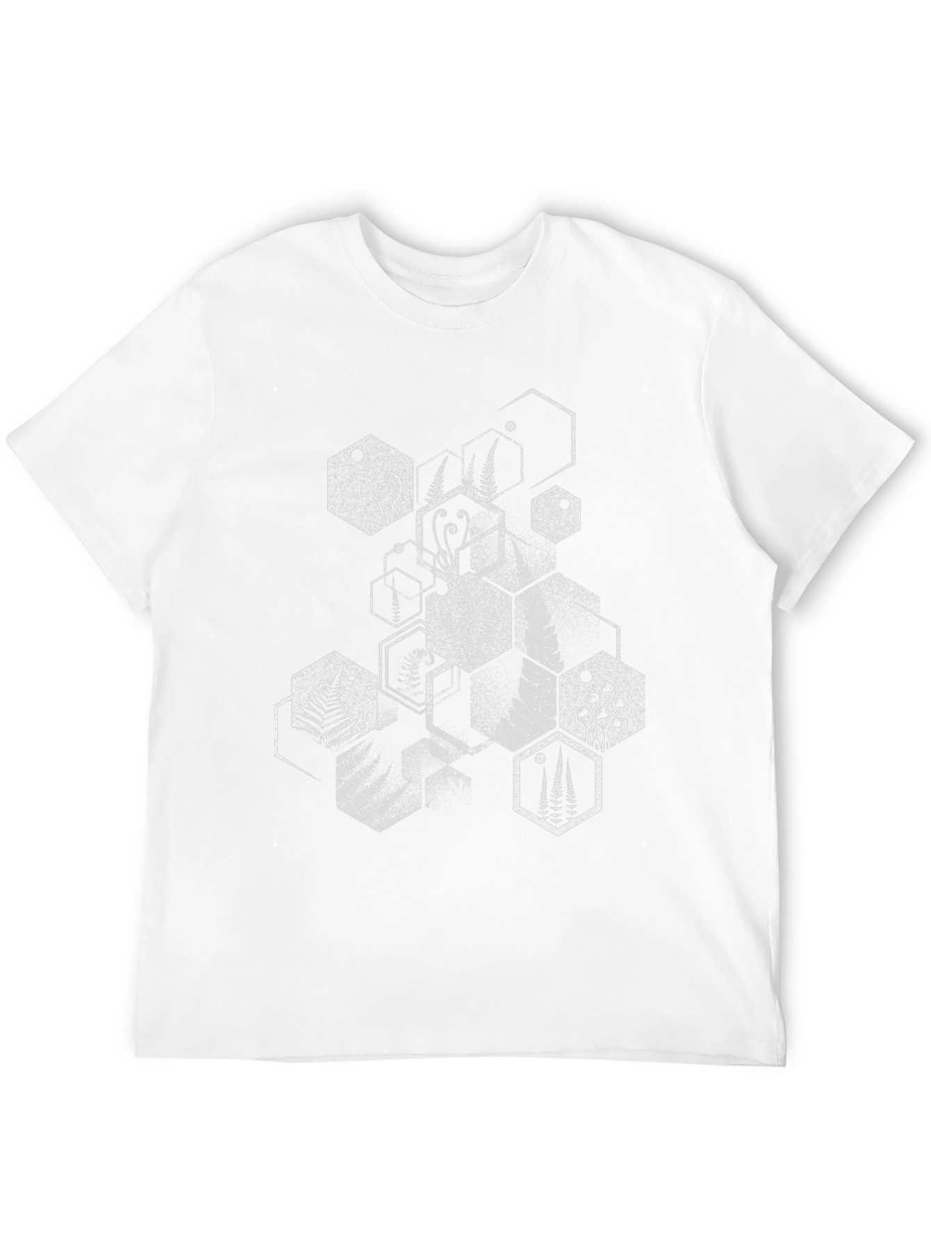 Geometric Fern Black T-Shirt