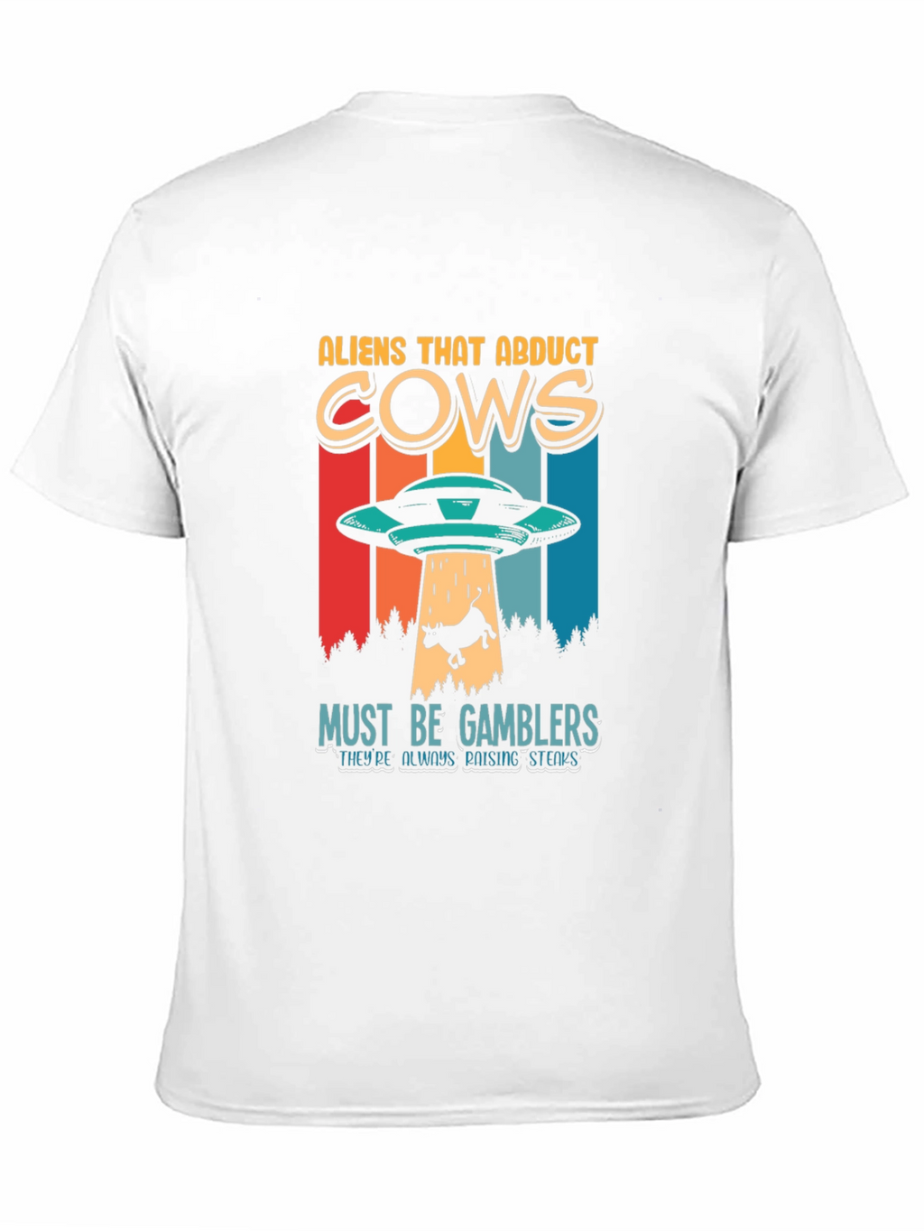 Aliens Abduct Cows Graphic Tee