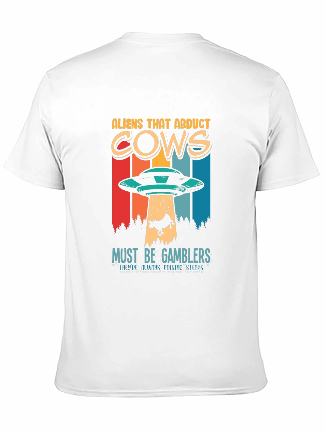 Aliens Abduct Cows Graphic Tee
