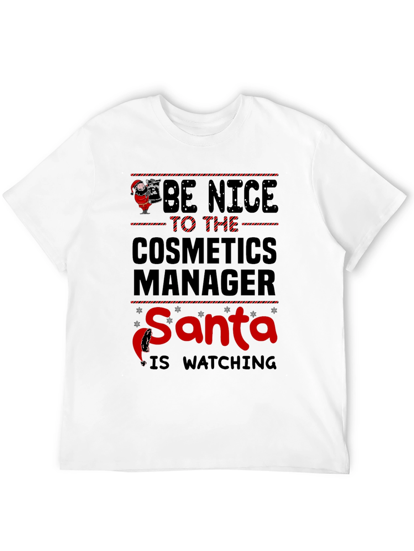 Cosmetics Manager Santa Watching T-Shirt
