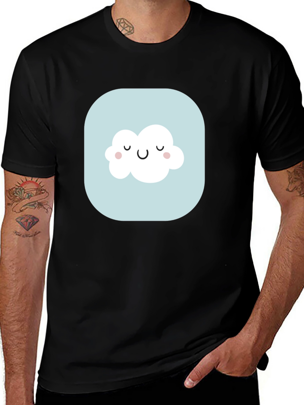 Cute Cloud Graphic Tee - Stylish Comfort