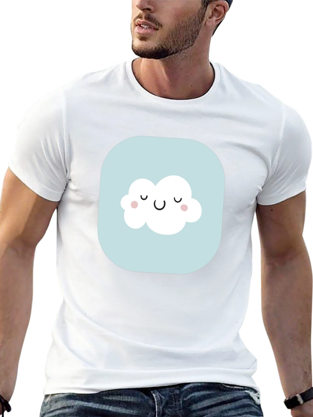 Cute Cloud Graphic Tee - Stylish Comfort