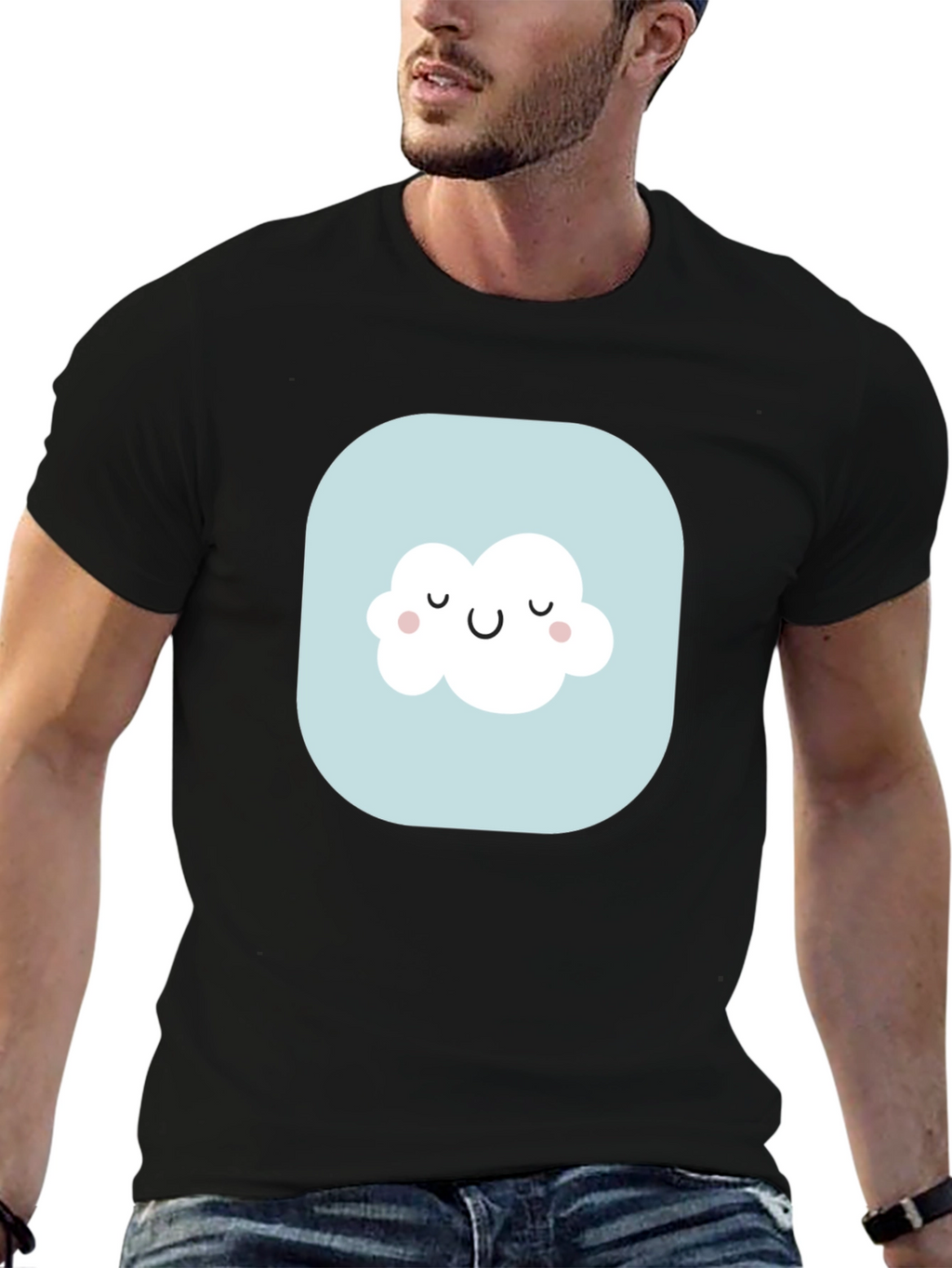 Cute Cloud Graphic Tee - Stylish Comfort