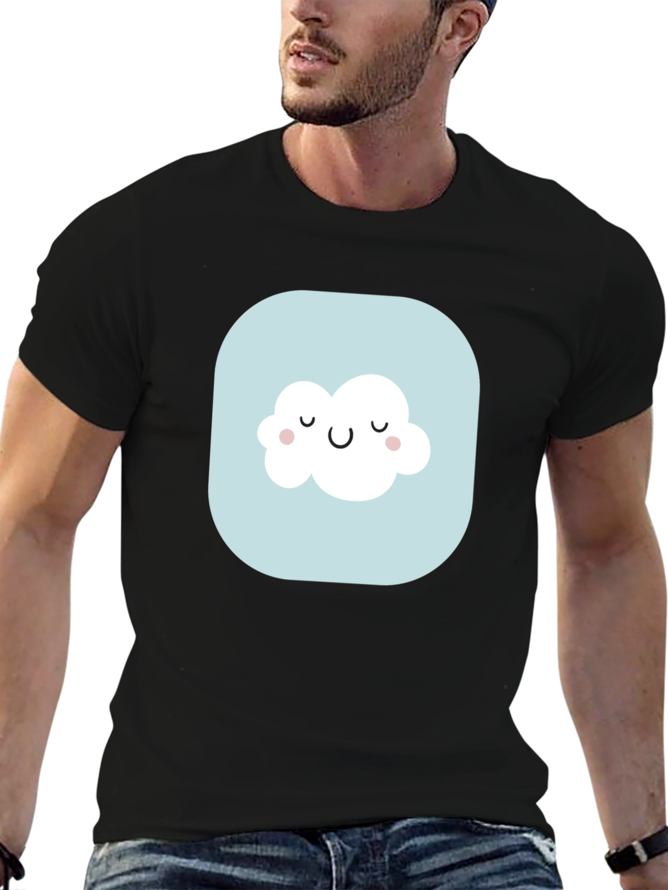 Cute Cloud Graphic Tee - Stylish Comfort