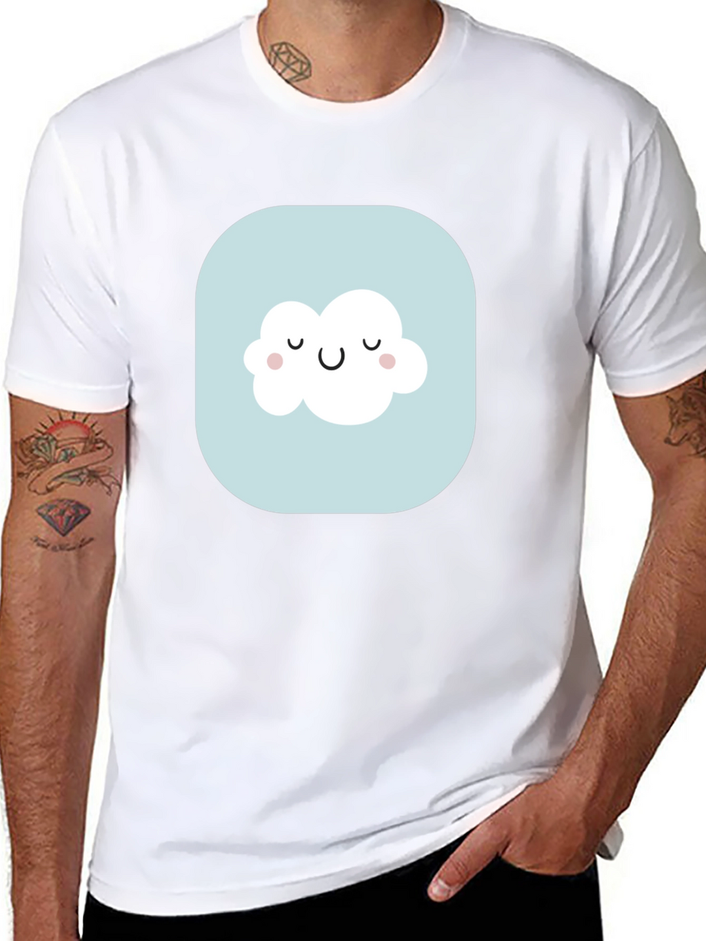 Cute Cloud Graphic Tee - Stylish Comfort