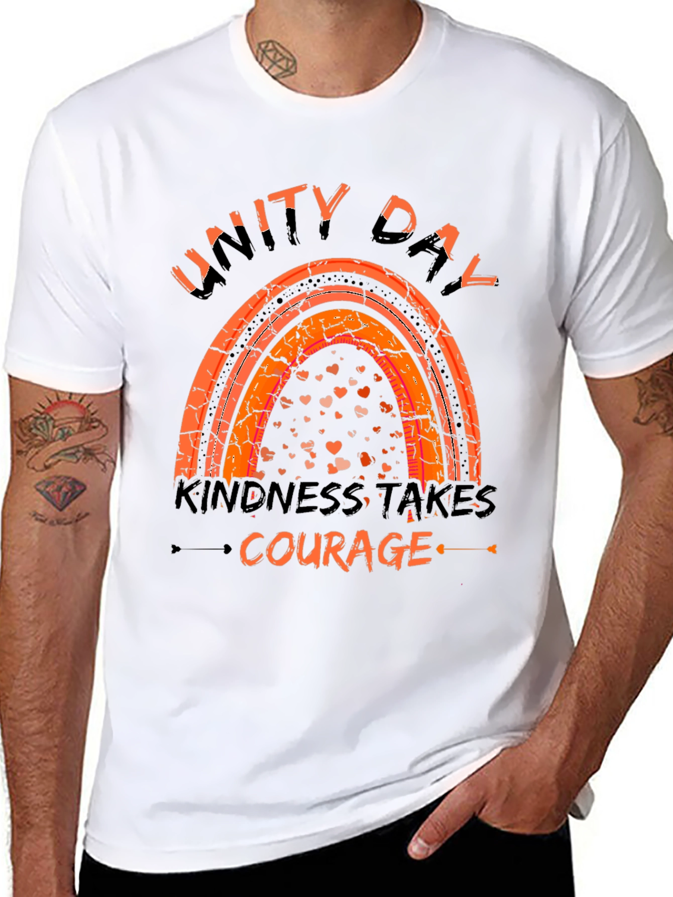Unity Day Kindness Takes Courage Graphic T-Shirt
