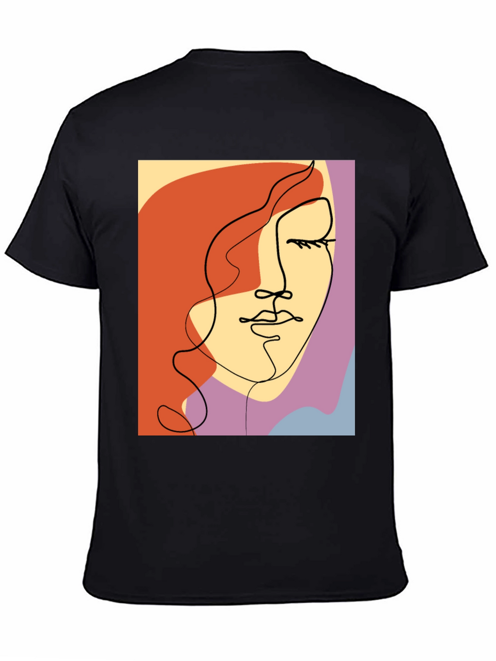 Abstract Face Graphic Tee - Modern Art Shirt