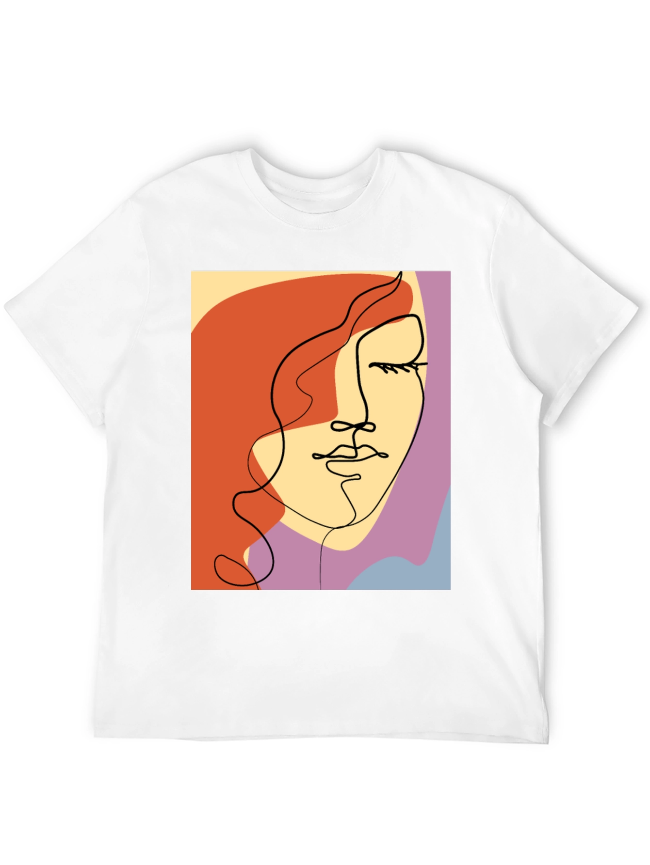 Abstract Face Graphic Tee - Modern Art Shirt
