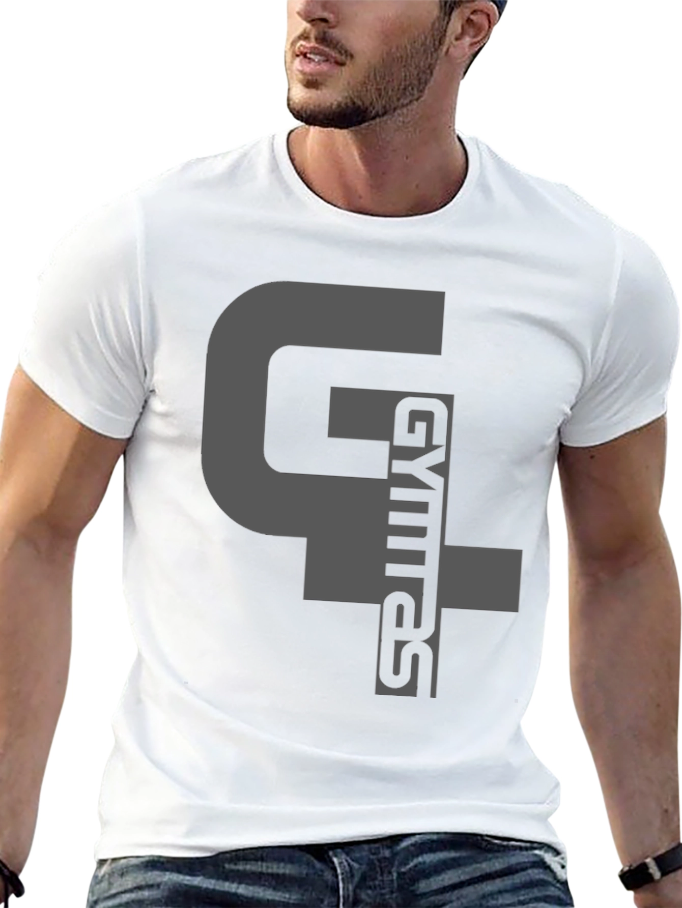 Gymras T-Shirt - Black Cotton Blend Graphic Tee