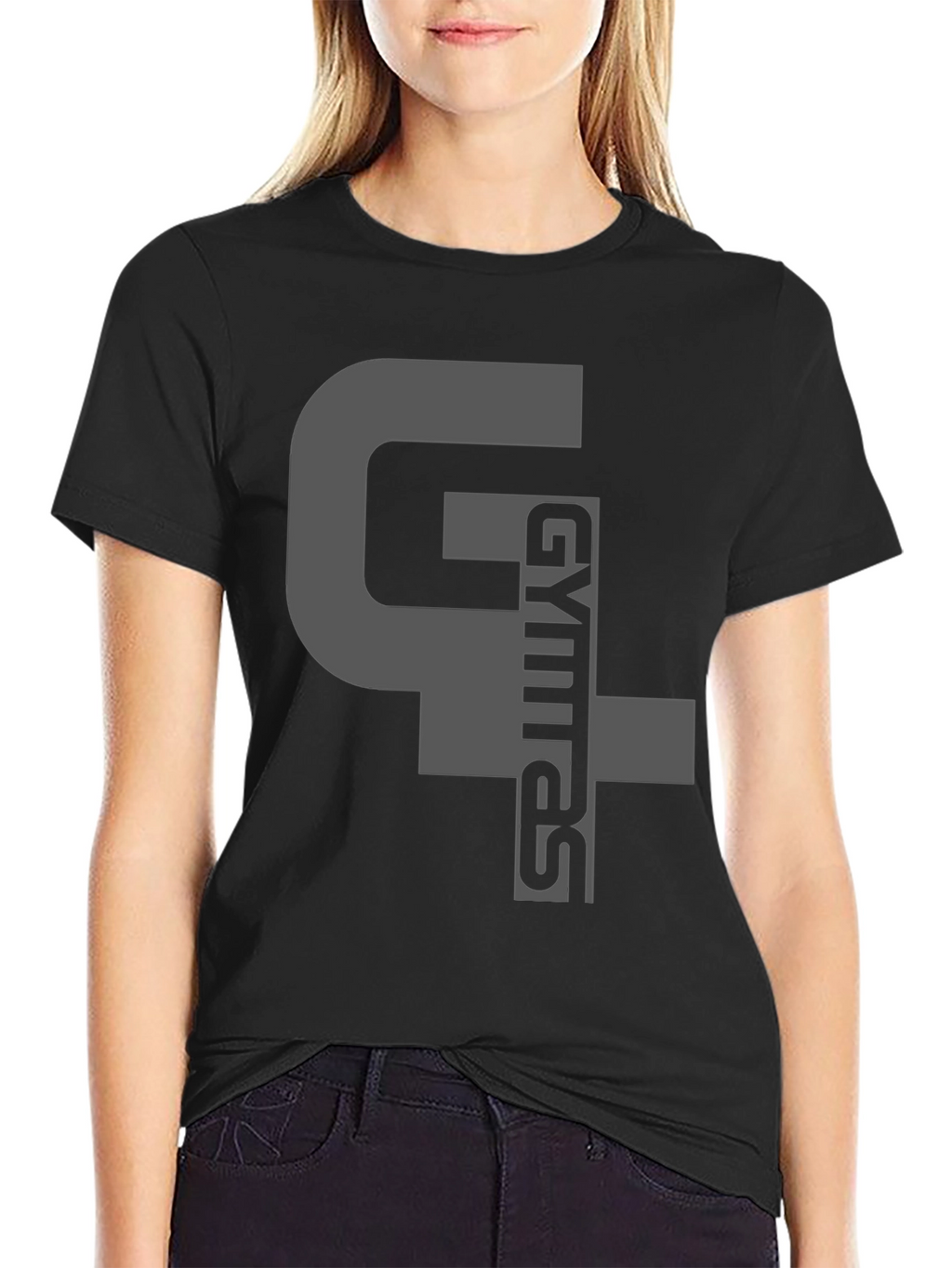 Gymras T-Shirt - Black Cotton Blend Graphic Tee