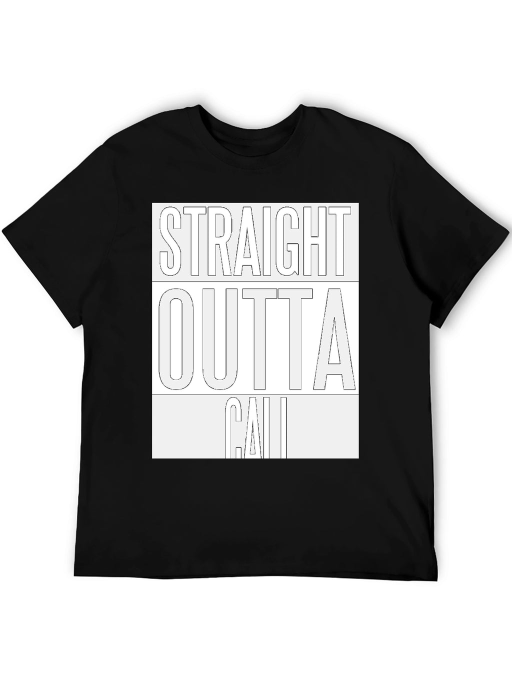 Straight Outta Cali Graphic Tee - Black