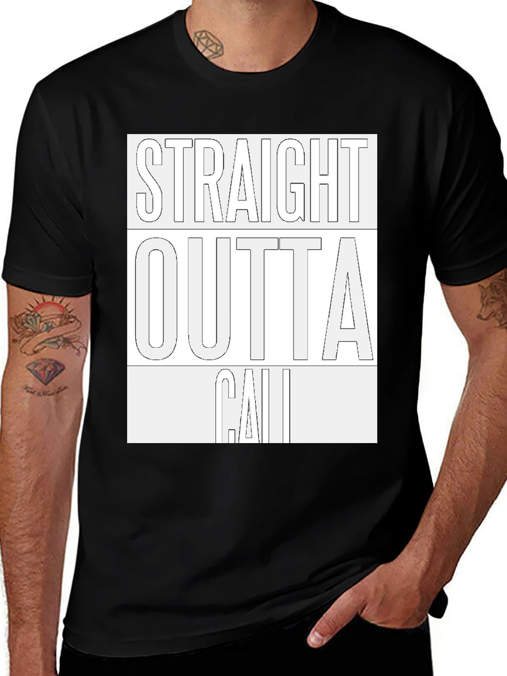 Straight Outta Cali Graphic Tee - Black