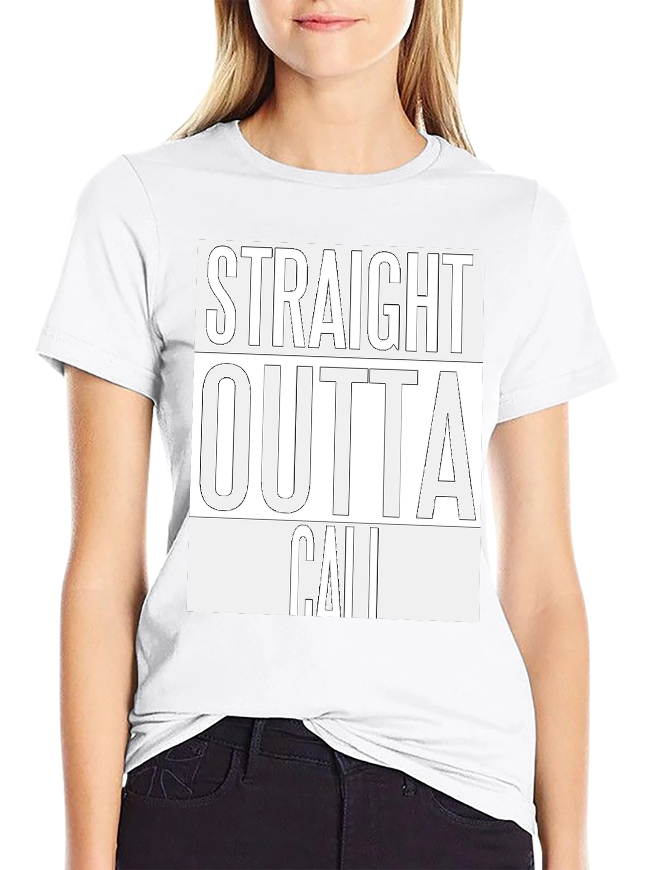 Straight Outta Cali Graphic Tee - Black