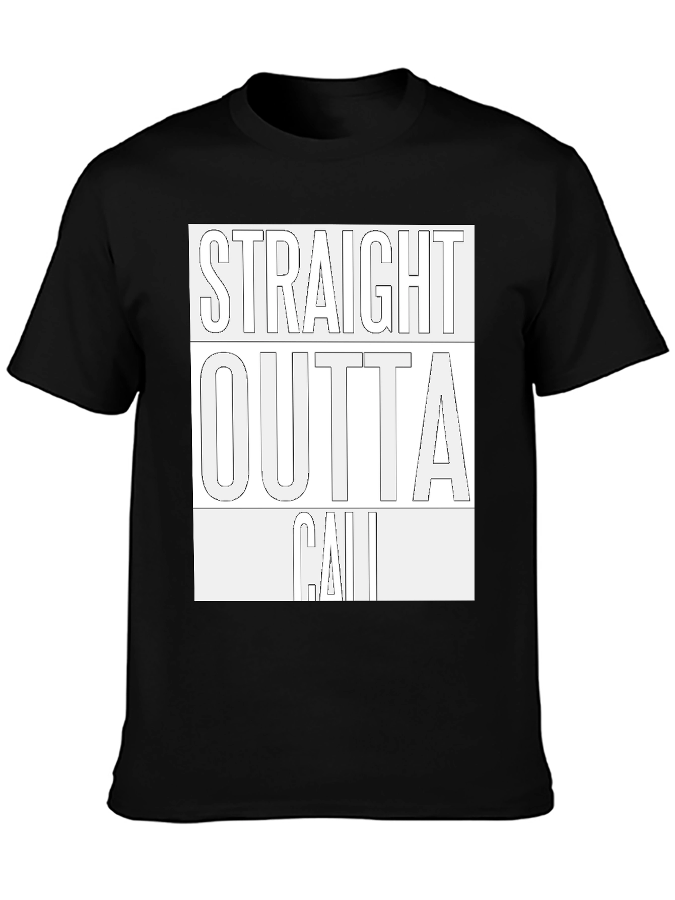 Straight Outta Cali Graphic Tee - Black