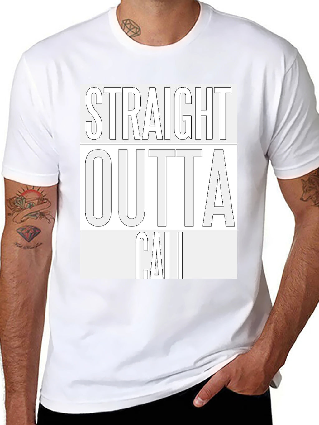 Straight Outta Cali Graphic Tee - Black