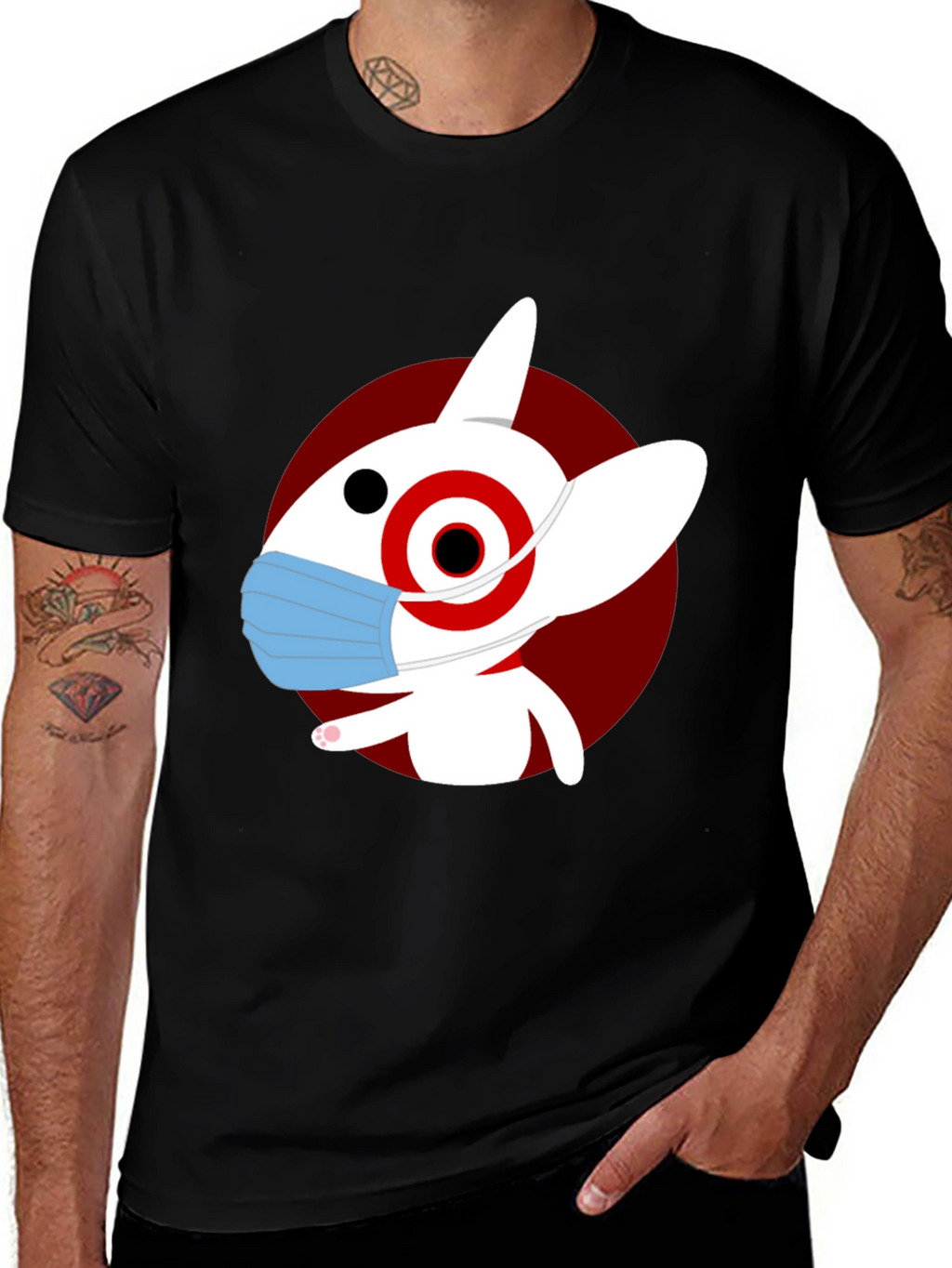 Bullseye Dog Mask T-Shirt - Modern Graphic Tee