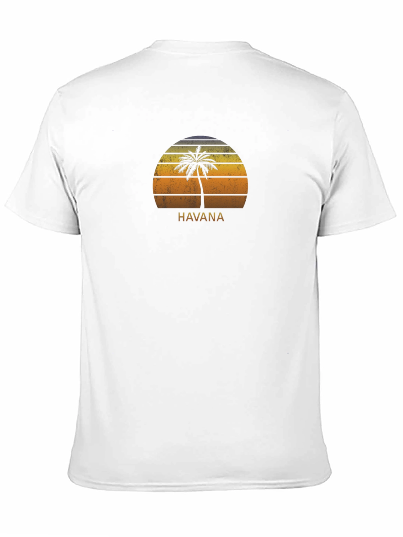 Havana Palm Tree Graphic Tee - Retro Sunset Design