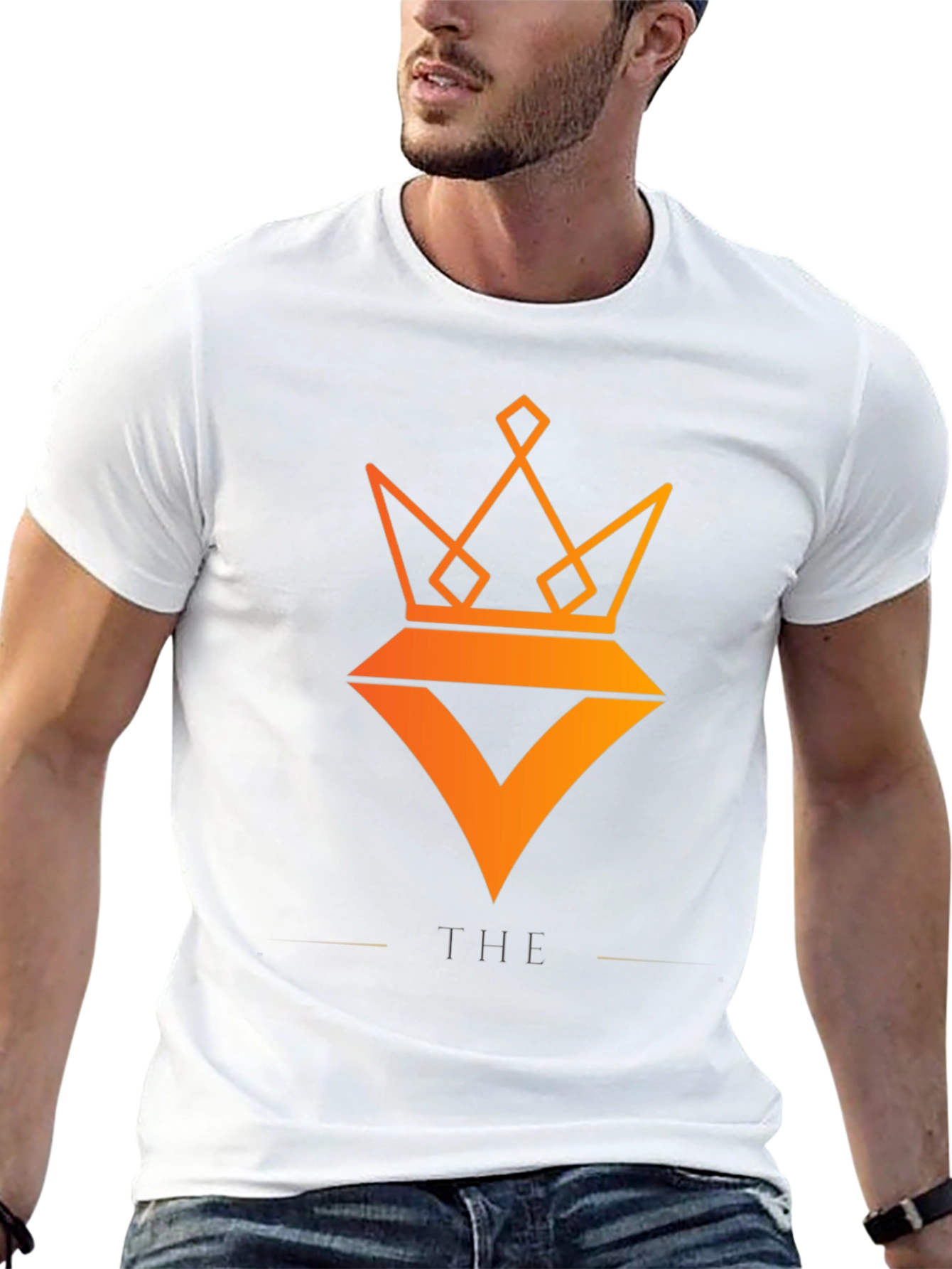 Modern Crown Graphic Black T-Shirt