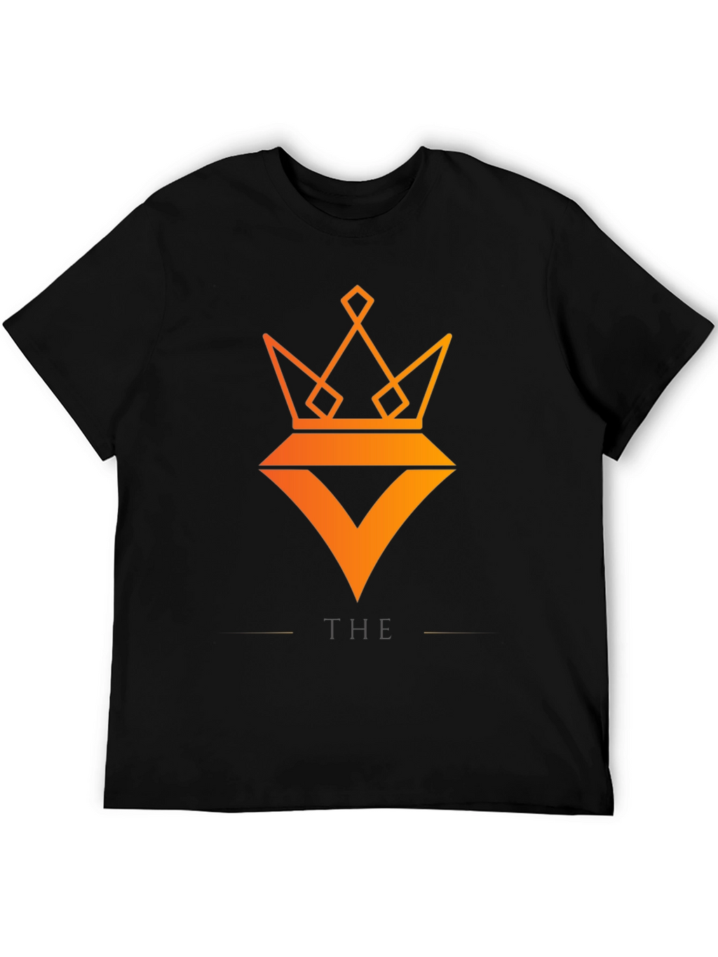 Modern Crown Graphic Black T-Shirt