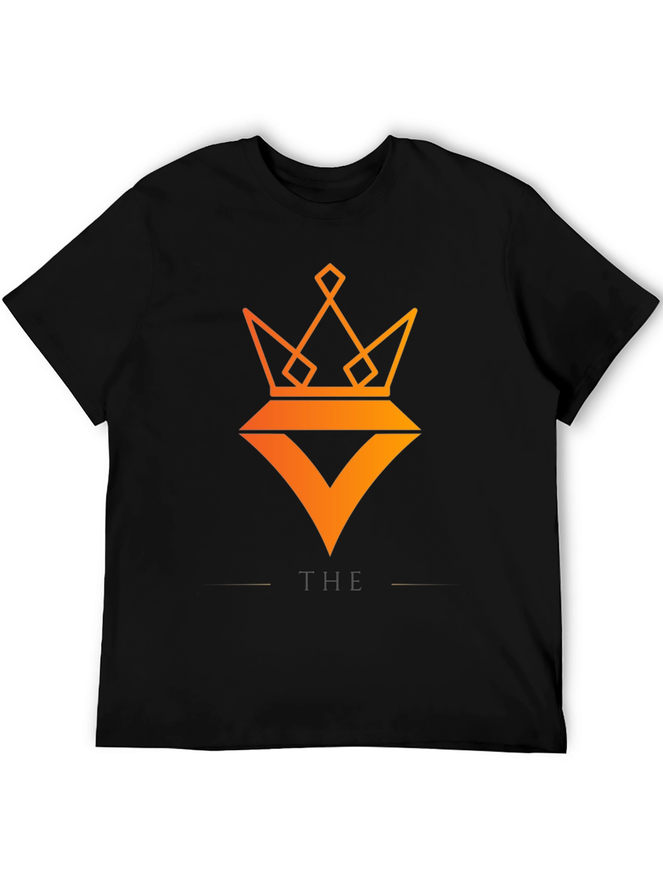 Modern Crown Graphic Black T-Shirt