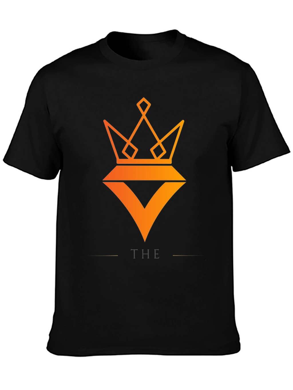 Modern Crown Graphic Black T-Shirt