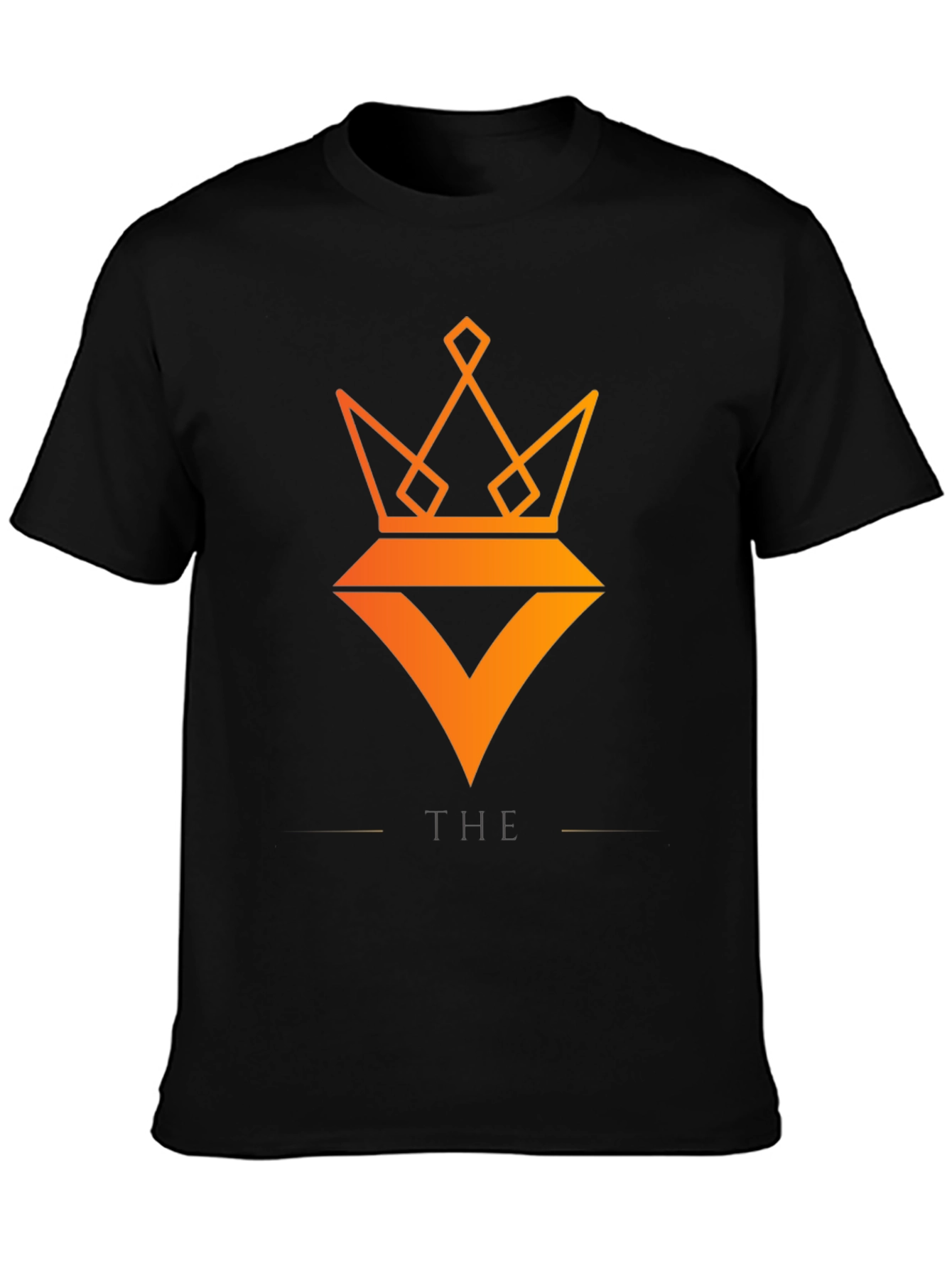 Modern Crown Graphic Black T-Shirt