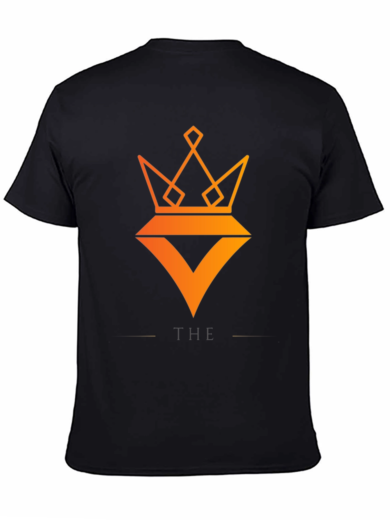 Modern Crown Graphic Black T-Shirt