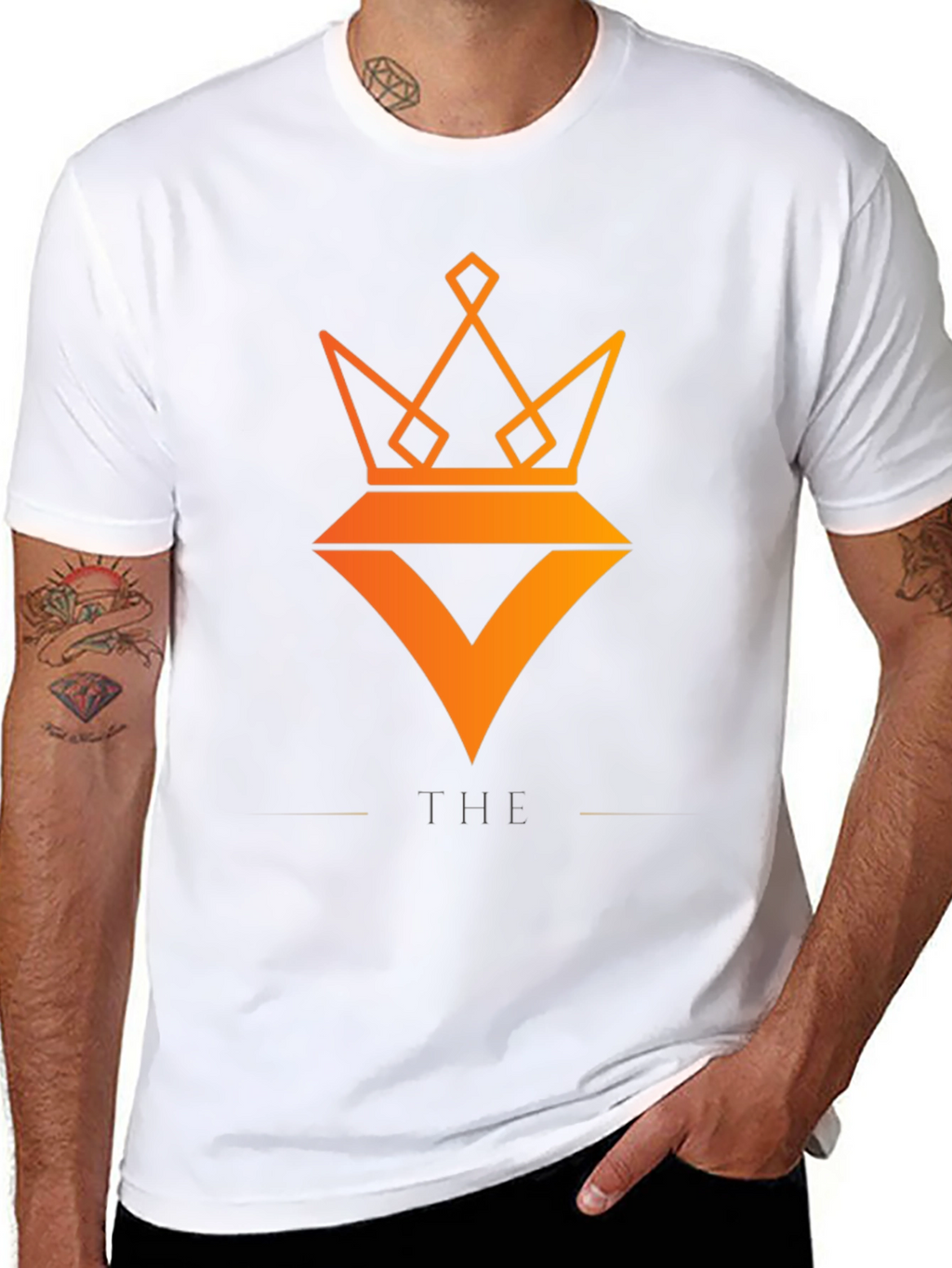 Modern Crown Graphic Black T-Shirt