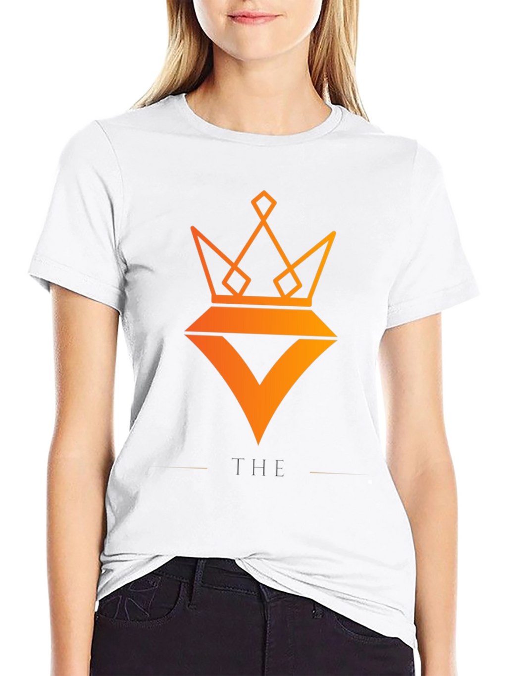 Modern Crown Graphic Black T-Shirt