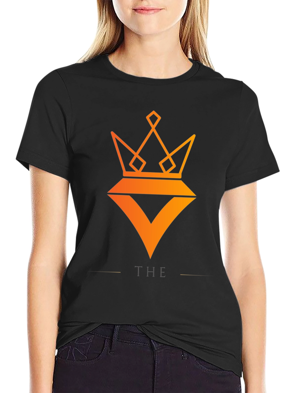 Modern Crown Graphic Black T-Shirt
