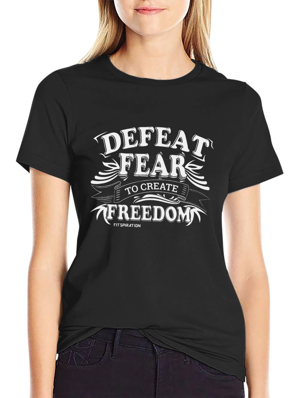 Defeat Fear Freedom Graphic Tee - Motivational T-Shirt