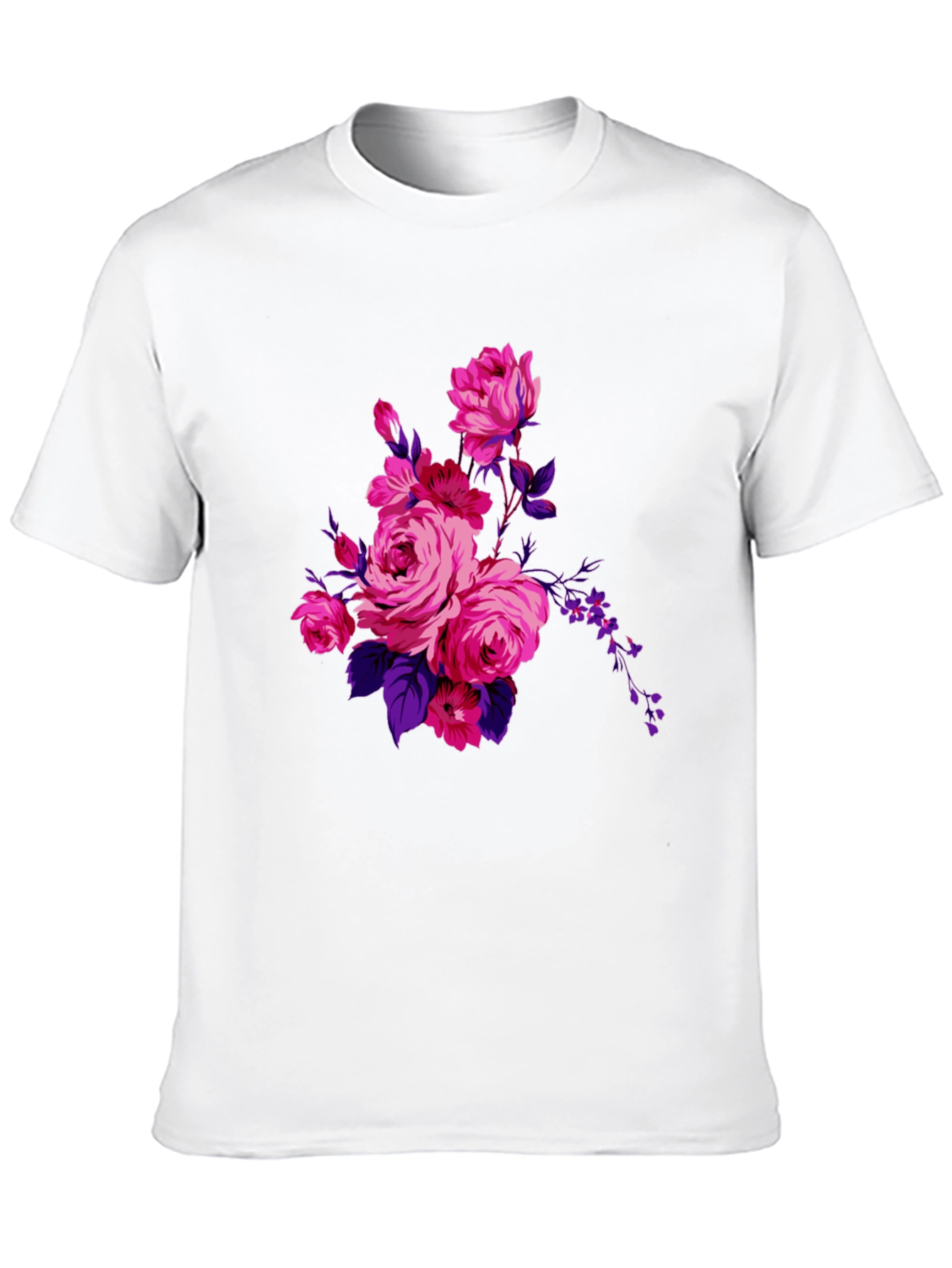 Floral Print Black T-Shirt