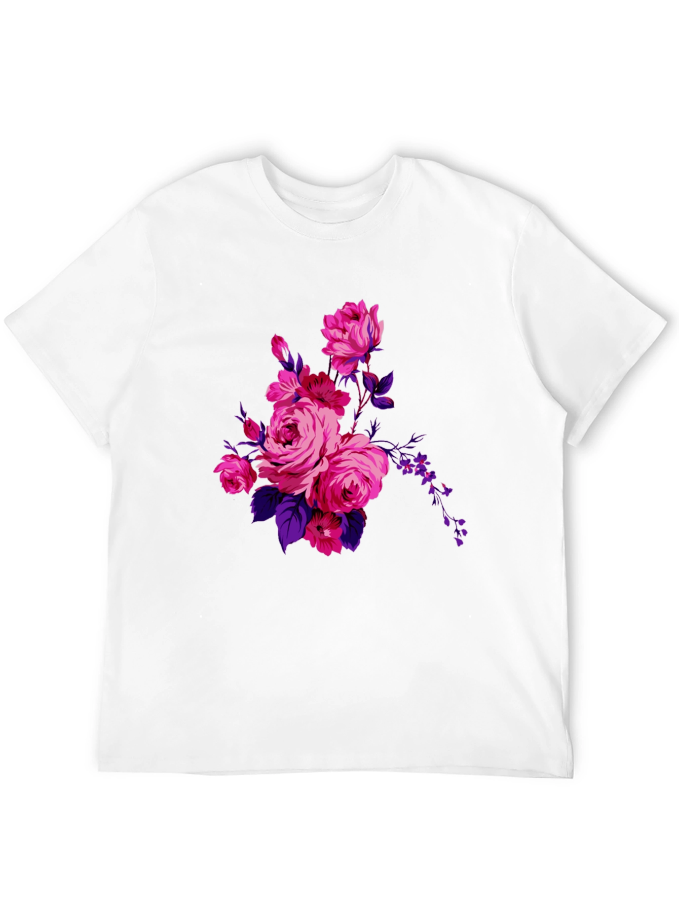 Floral Print Black T-Shirt
