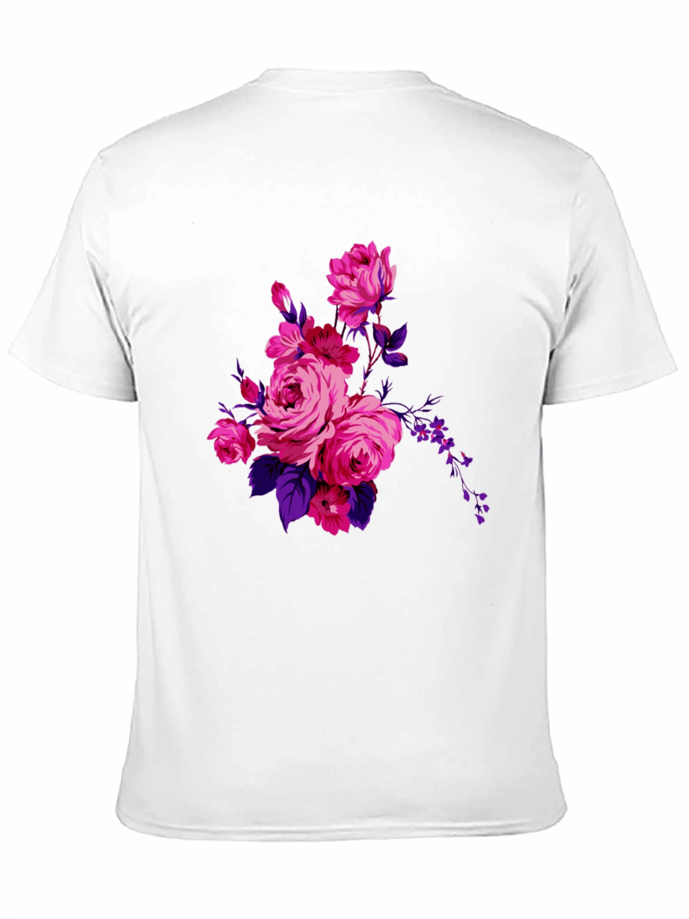 Floral Print Black T-Shirt