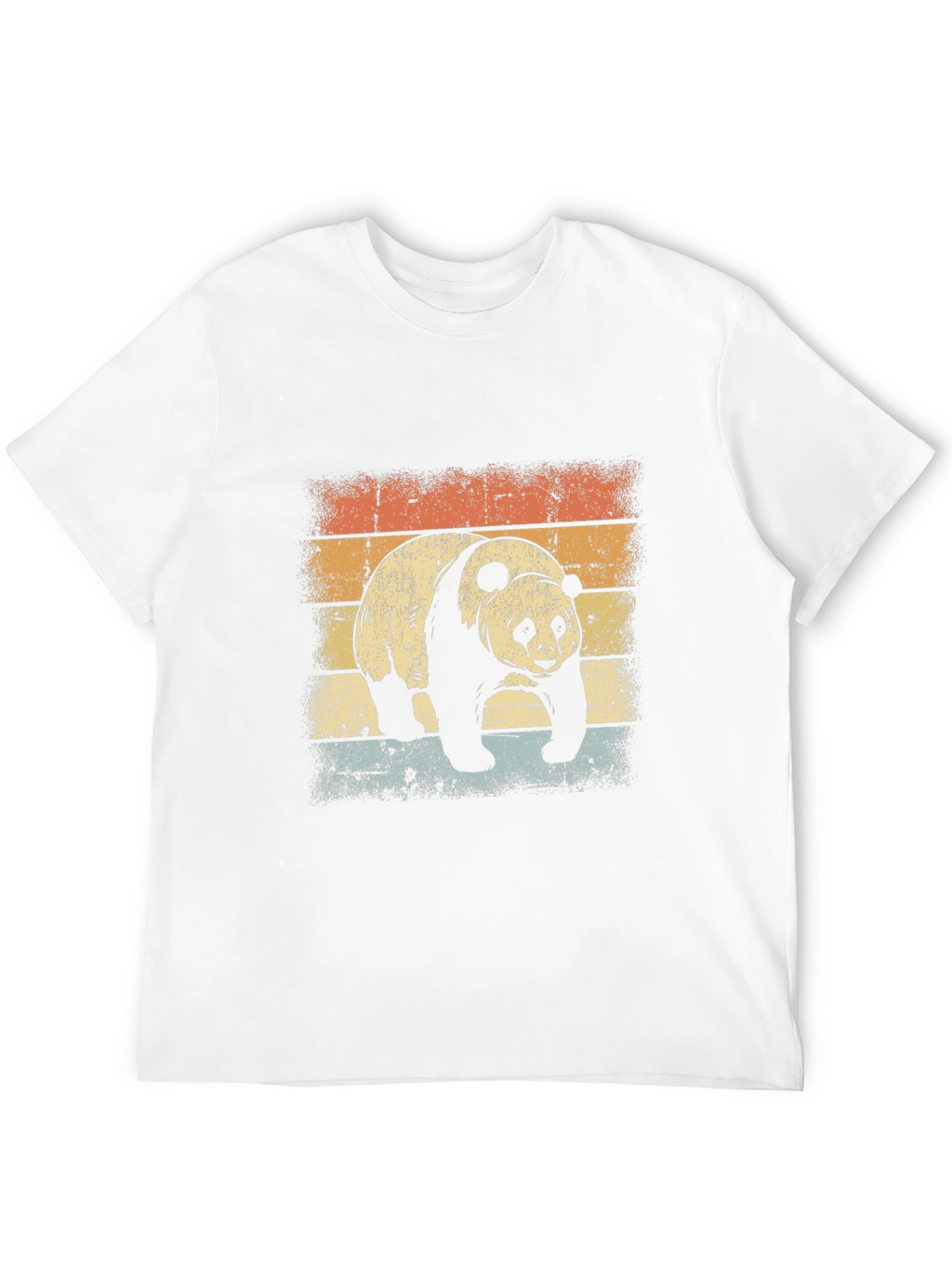 Retro Panda Graphic T-Shirt - Black