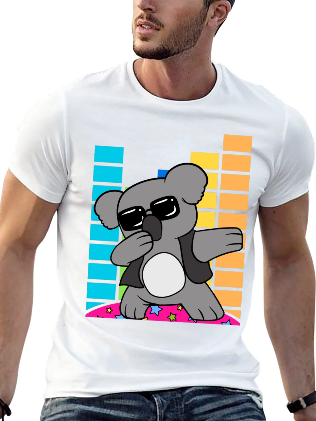 Dabbing Koala Graphic Tee - Cool Cartoon Animal Shirt