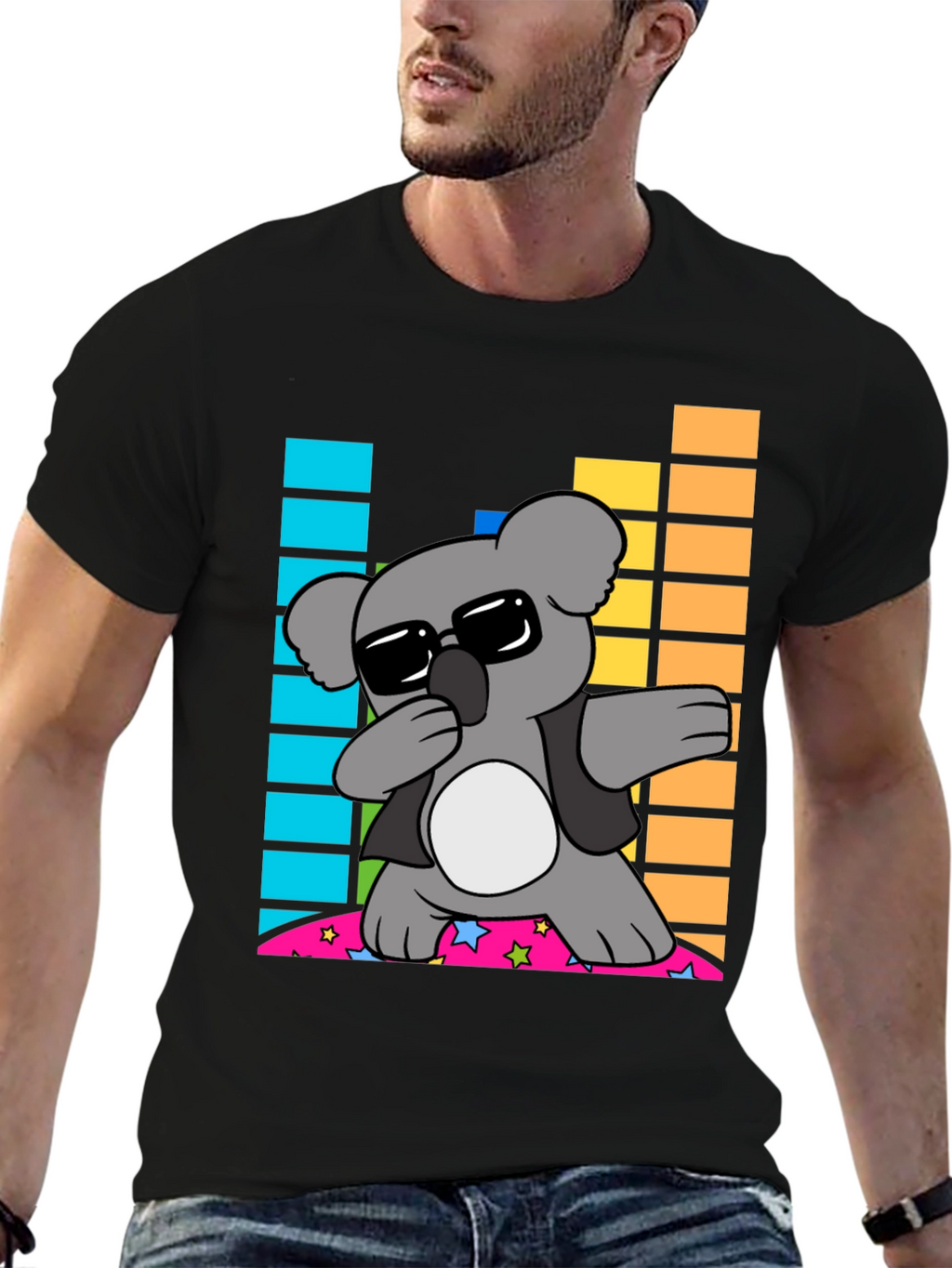 Dabbing Koala Graphic Tee - Cool Cartoon Animal Shirt