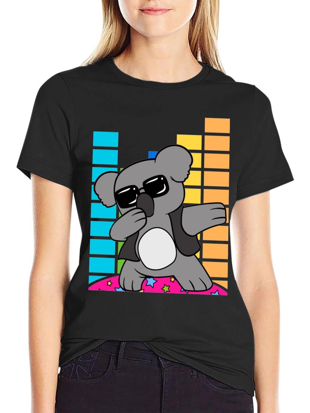 Dabbing Koala Graphic Tee - Cool Cartoon Animal Shirt